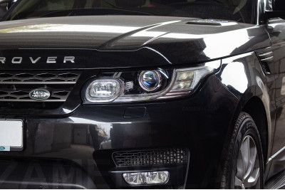 RANGE ROVER SPORT замена штатных линз на Hella F1