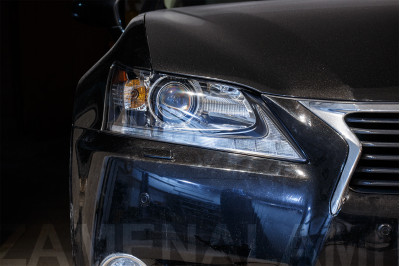 LEXUS GS L10 заміна штатних лінз на Hella F1