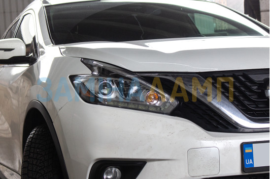 NISSAN MURANO заміна лінз на світлодіодні лінзи AMS ULTIMATE U9 LASER