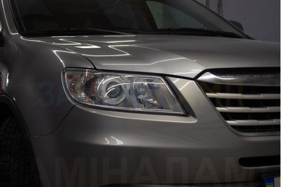 SUBARU TRIBECA заміна штатних лінз на біксенонові лінзи Hella 5