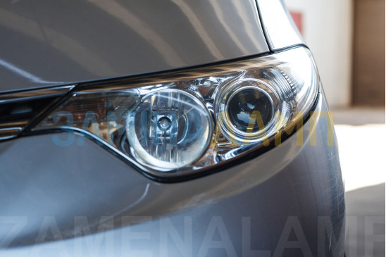 TOYOTA PREVIA заміна штатних лінз на біксенонові лінзи Infolight G6 H1