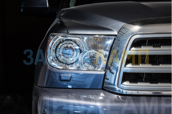 TOYOTA SEQUOIA встановлення біксенонових лінз Hella F1