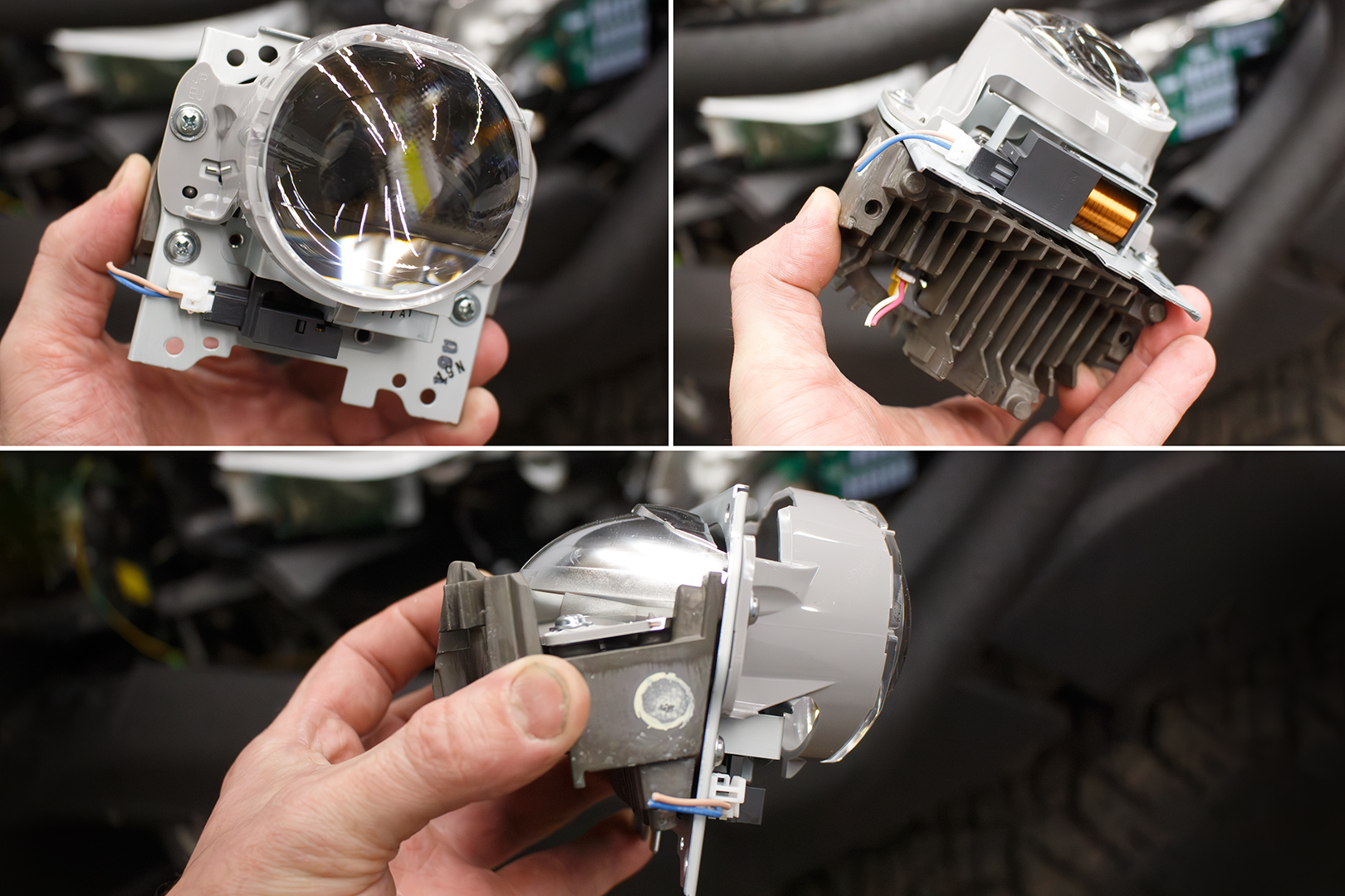 Toyota Hilux заміна штатних LED-лінз на світлодіодні лінзи Bi-Led T-Rex Pro 2.5 дюйми