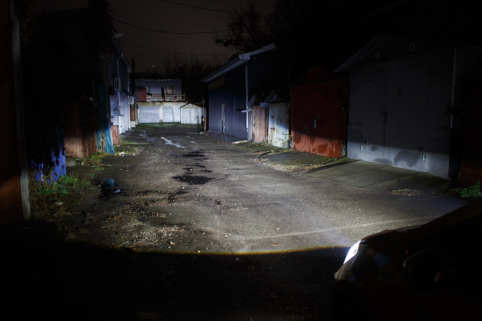 Дальнє світло фар Volkswagen UP ПІСЛЯ встановлення світлодіодних лінз Bi-Led T-Rex One Pro